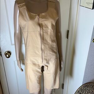 Leo & Nicole Beige Nude Full-Body Shapewear Romper